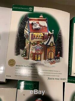 11 Piece Lot Dept 56 Northpole Series Village Sets & More Elfland