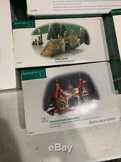 11 Piece Lot Dept 56 Northpole Series Village Sets & More Elfland