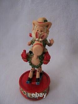 1987 Enesco The North Pole Village Elf Figurine JIGGLE Horse 876887 Box ZIMNICKI