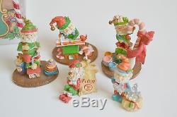 1990 Enesco Sandra Zimnicki North Pole Village BuzzLuckyCookieTinkerSnoozer