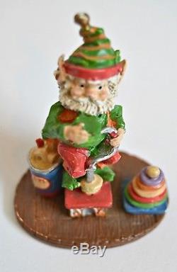 1990 Enesco Sandra Zimnicki North Pole Village BuzzLuckyCookieTinkerSnoozer