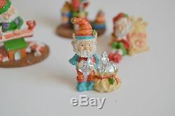 1990 Enesco Sandra Zimnicki North Pole Village BuzzLuckyCookieTinkerSnoozer