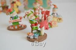 1990 Enesco Sandra Zimnicki North Pole Village BuzzLuckyCookieTinkerSnoozer