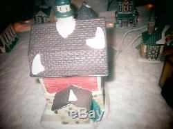 1993 mini house Christmas village train scene ASK for North Pole Dairy Products