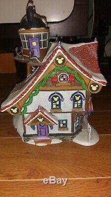 (2) Disney Christmas Village Cinderella Castle + Mickey's North Pole House