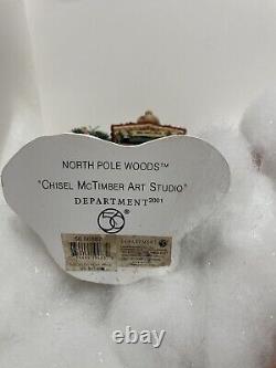 2001 Dept 56 North Pole Woods Chisel McTimber Art Studio #56887 NO BOX