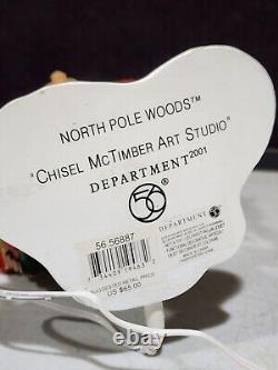 2001 Dept 56 North Pole Woods Chisel McTimber Art Studio #56887 NO BOX