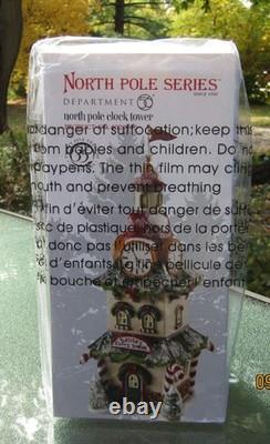 2011 Department 56 North Pole Series #4020125 NORTH POLE CLOCK TOWER Unused MISB
