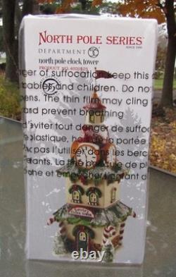 2011 Department 56 North Pole Series NORTH POLE CLOCK TOWER #4020125 SEALED Rare