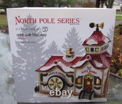 2012 Department 56 North Pole Series #4025281 NORTH POLE BIKE SHOP Unused LOOK