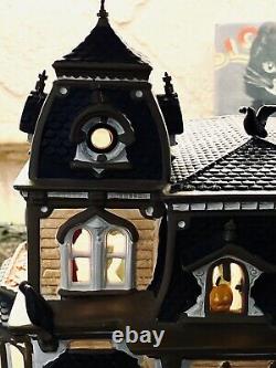 34050 Dept 56 The Original Snow Village Halloween Haunted Mansion BLACK ROOF