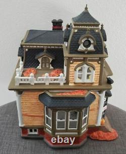 34050 Dept 56 The Original Snow Village Halloween Haunted Mansion Black Roof New