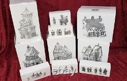 5 Dept 56 North Pole Series Buildings & 5 Sets Of Figures Christmas Village OB