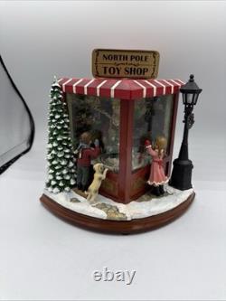 8 Santa's North Pole Toy Shop Lighted Musical Christmas Village Decor Works