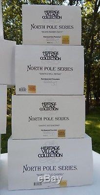 All New Dept 56 Nice North Pole Village Display 14+ Buildings Spell NORTH POLE 2