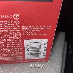 Brand New Dept 56 Christmas BEAN DEPOT ESPRESSO Coffee CO North Pole Village