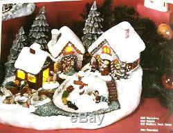 Ceramic Bisque Hand-Painted Christmas Village Scene North Pole By Scioto