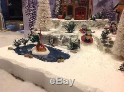 Christmas Village Display Base Platform W Dept56 North Pole Scene. All Incuded