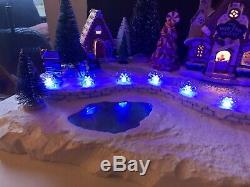 Christmas Village Display Platform For Dept 56 North Pole Lemax Lights Up