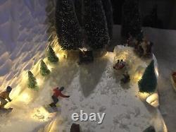 Christmas village display Platform IlluminatesW Led For Lemax Dept 56 North Pole