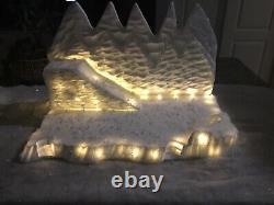 Christmas village display Platform IlluminatesW Led For Lemax Dept 56 North Pole