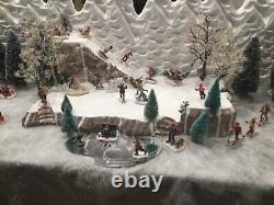 Christmas village display Platform Ski/play Scene For Lemax Dept 56 North Pole