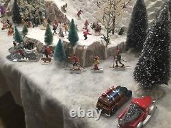 Christmas village display Platform Ski/play Scene For Lemax Dept 56 North Pole