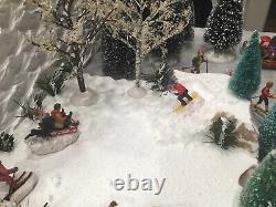 Christmas village display Platform Ski/play Scene For Lemax Dept 56 North Pole