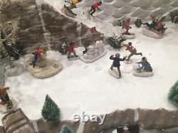 Christmas village display Platform Ski/play Scene For Lemax Dept 56 North Pole