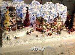 Christmas village display platform Complete Dept56 North Pole Scene And Back