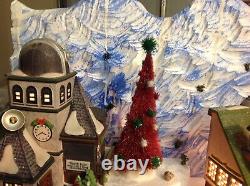 Christmas village display platform Complete Dept56 North Pole Scene And Back
