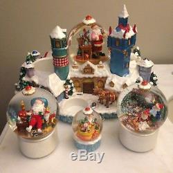 Christopher Radko North Pole Spectacular Musical Multiple 5 Snow Globe Village