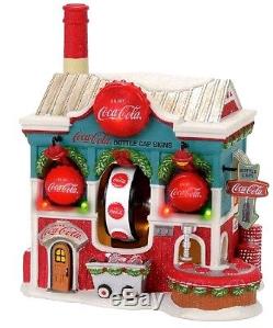 Coca-Cola Bottle Caps Dept 56 North Pole Village 4056665 NIB Christmas Snow