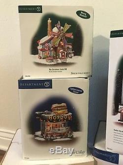 DEPARTMENT 56 Lot of 8 Snow Village, North Pole, & Christmas In The City Series