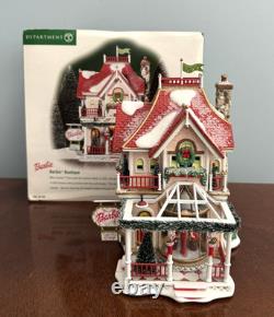 DEPARTMENT 56 North Pole Series BARBIE BOUTIQUE Lighted Village COMPLETE IN BOX