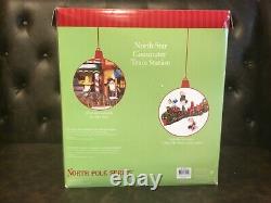 DEPT 56 NORTH POLE- ANIMATED NORTH STAR COMMUTER TRAIN STATION 56782 Tested