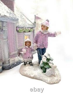 DEPT 56 NORTH POLE Post Office Lookout Shabby Pink Chic Rose
