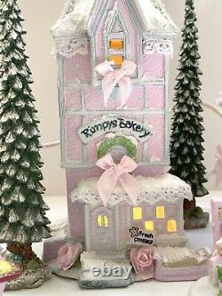DEPT 56 NORTH POLE Rimpy's Bakery Tin Soldier Toy Shop Shabby Pink Chic Rose