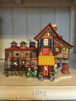 DEPT 56 NORTH POLE VILLAGE LEGO BUILDING CREATION STATION with Box