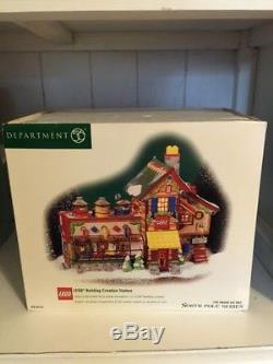 DEPT 56 NORTH POLE VILLAGE LEGO BUILDING CREATION STATION with Box