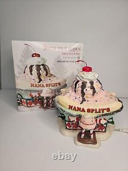 DEPT 56 NORTH POLE VILLAGE SERIES NANA SPLIT'S ICE CREAM PARLOR Rare Find