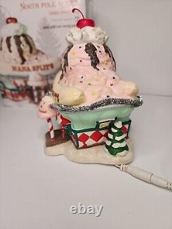 DEPT 56 NORTH POLE VILLAGE SERIES NANA SPLIT'S ICE CREAM PARLOR Rare Find