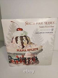 DEPT 56 NORTH POLE VILLAGE SERIES NANA SPLIT'S ICE CREAM PARLOR Rare Find