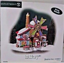 DEPT 56 NORTH POLE VILLAGE THE CHRISTMAS MILL #56762! Moving WINDMILL