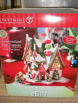 DEPT 56 NORTH POLE Village CHRISTMASLAND TREE TOPPERS Excellent Display (B)