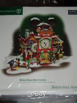 DEPT 56 NORTH POLE Village MICKEY MOUSE WATCH FACTORY NIB Read