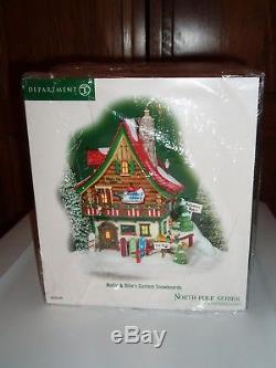 DEPT 56 NORTH POLE Village NOLLIE & OLLIE'S CUSTOM SNOWBOARDS NIB Read