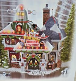 DEPT 56 NORTH POLE Village ROBBIE'S ROBOT FACTORY LTD Edition Lights Work 799998