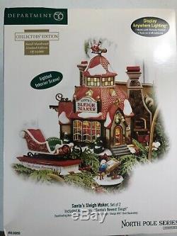 DEPT 56 NORTH POLE Village SANTA'S SLEIGH MAKER NEW IN BOX COLLECTIONS EDITION