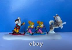 DEPT 56 North Pole HEADING HOME ON THE DOUBLE! Rare, Christmas, Elves, Skis, Dog